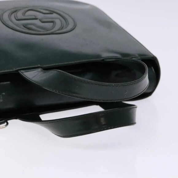 GUCCI Hand Bag Enamel Green Silver - Picture 7 of 16